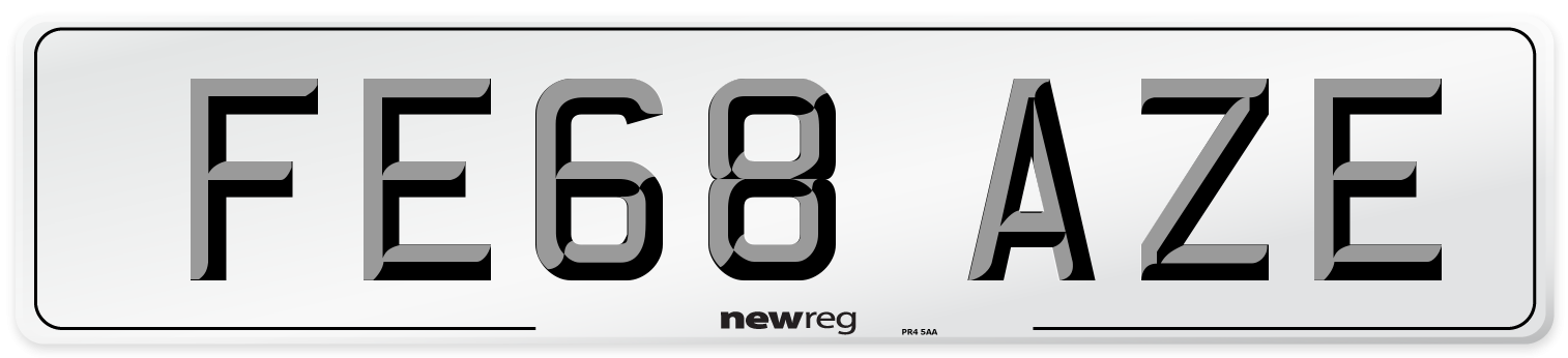 FE68 AZE Number Plate from New Reg